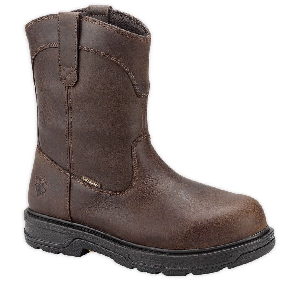 Herman Survivors Men Plower Waterproof Pull On Steel Toe Work Boots Brown 13